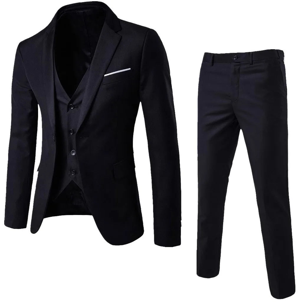 Men Classic 3 Pieces Set Suit