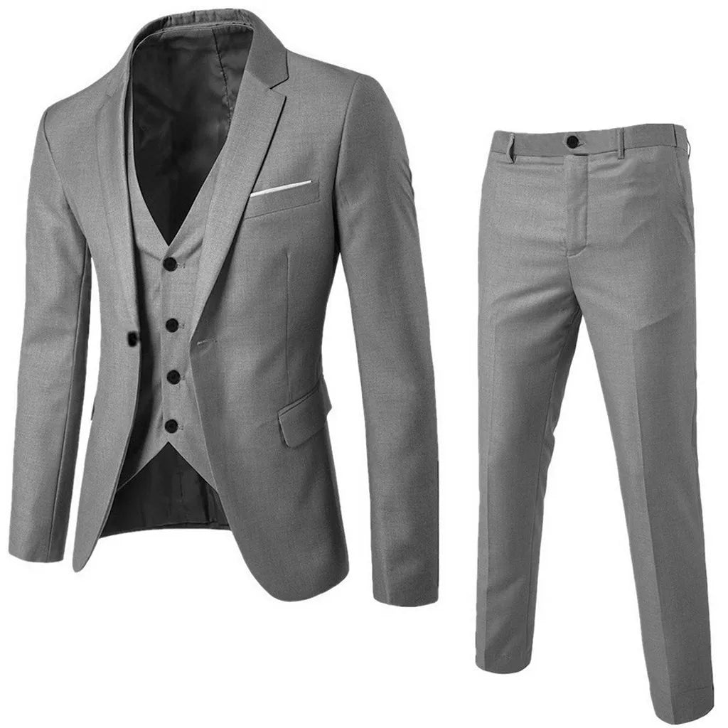 Men Classic 3 Pieces Set Suit