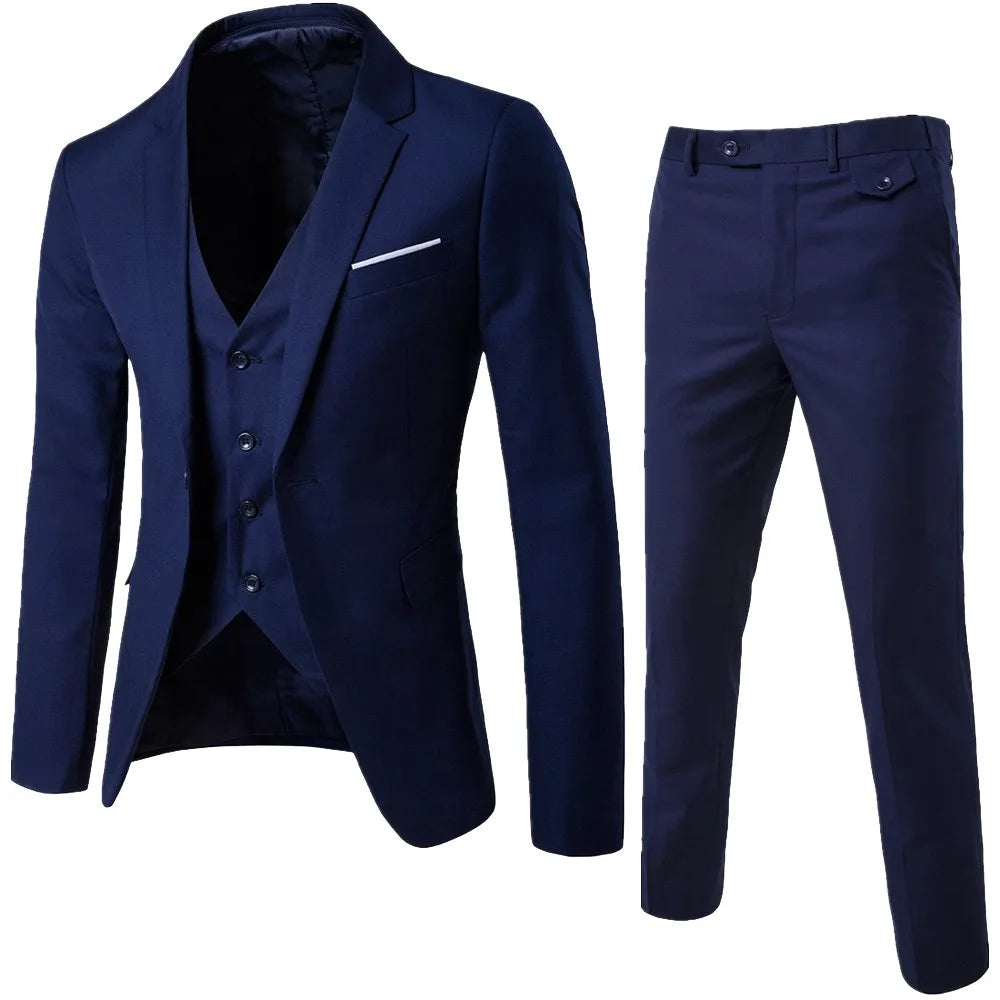 Men Classic 3 Pieces Set Suit