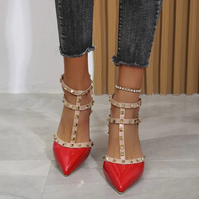 Rivets High-heeled Shoes